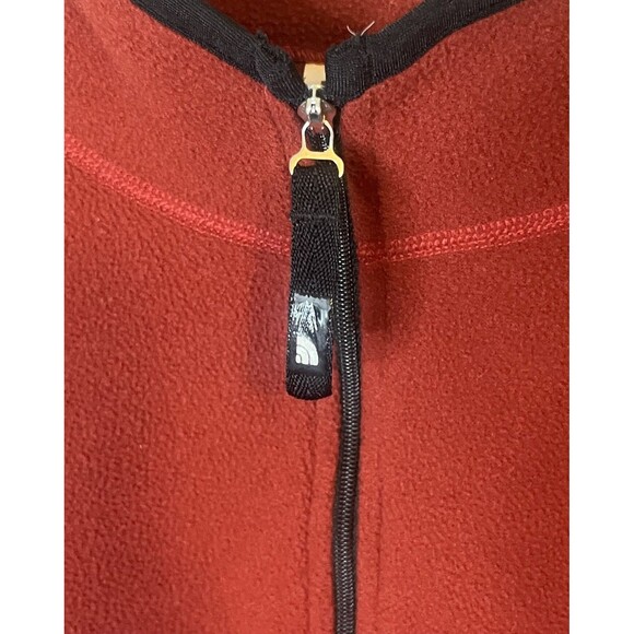 The North Face Polartec Men’s XL 1/4 Zip Up Red & Black Pullover Fleece Used - Picture 4 of 7